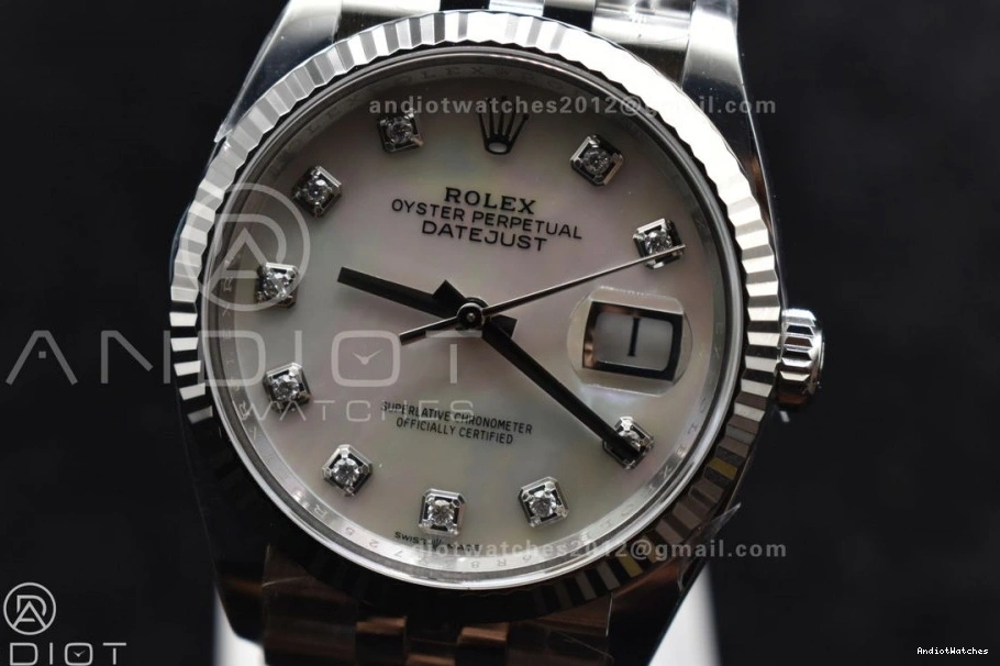 Bracelet Steel Diamonds Chic 126234 Edition Jubilee 904L VR 1:1 DateJust 570 on Clean 36 White Best MOP Dial 0322